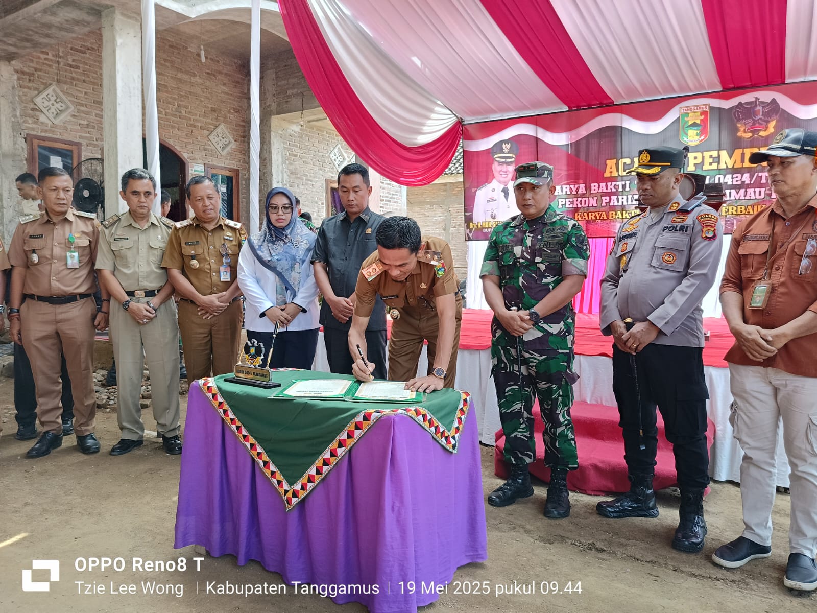 Karya Bhakti TNI Kodim 0424/TGM T.A 2025 Pekon Pariaman Secara Resmi Dibuka Oleh Agus Suranto.