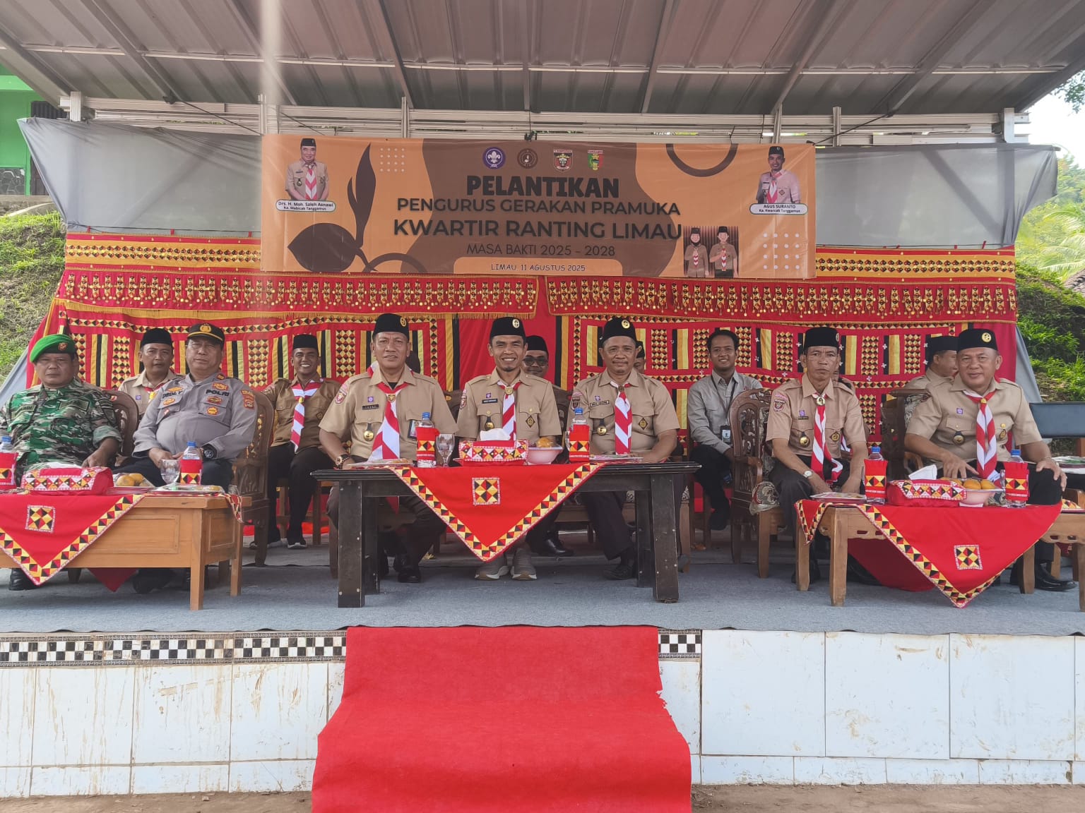 Wabup Tanggamus Agus Suranto Hadiri Pelantikan Pengurus Gerakan Pramuka Kwarran Limau